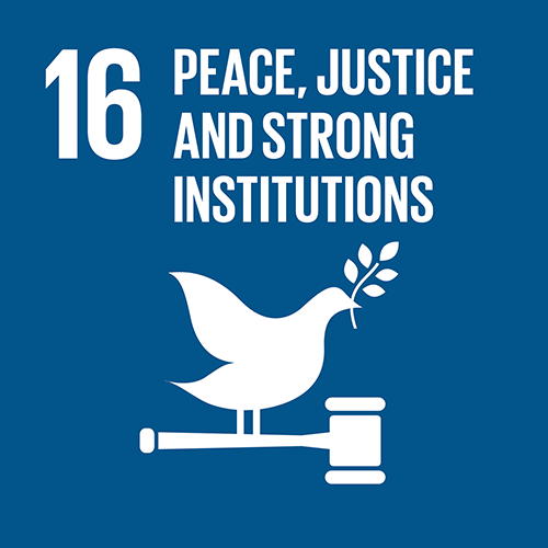 SDG goal 16 – Peace, justice and strong institutions